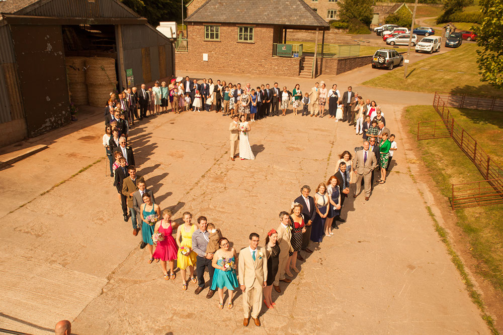 What a lovely idea to sourround the newly weds in the shape of a heart.